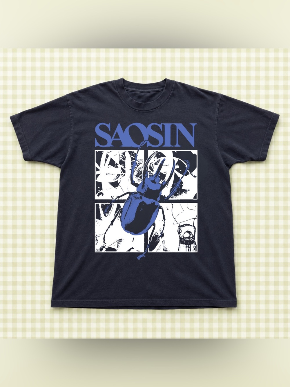 Saosin Graphic Band Tee - Men's Black Vintage T-Shirt